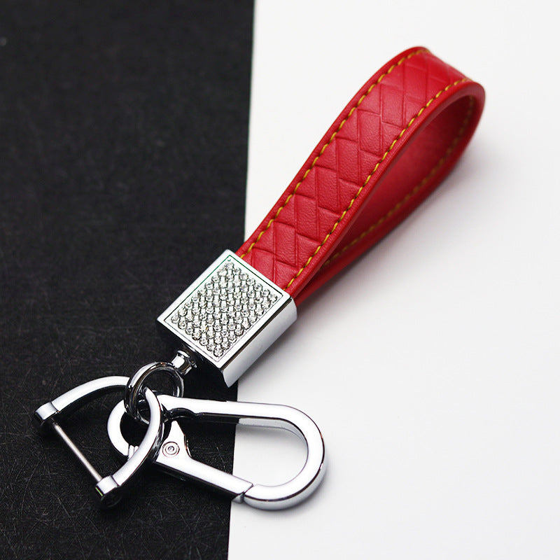 Jewelry Key Ring PU Car Key Ring Chain Holder - Fashion Diamond Car Keychain - Delicate Leather