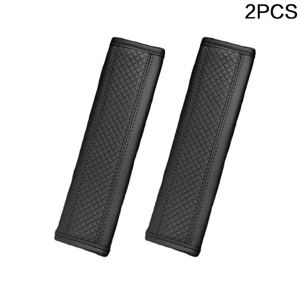PU Leather Car Seat Belt Shoulder Pad, Breathable Safety Strap Protector for Car Interior Accessories - Delicate Leather