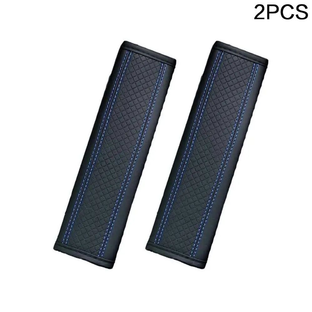 PU Leather Car Seat Belt Shoulder Pad, Breathable Safety Strap Protector for Car Interior Accessories - Delicate Leather