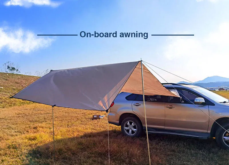 Outdoor Camping Car Awning Shade Sail Car Tail/Side Tent Canopy Sunscreen 210D Oxford Cloth PU2000 Waterproof Sunshade - Delicate Leather