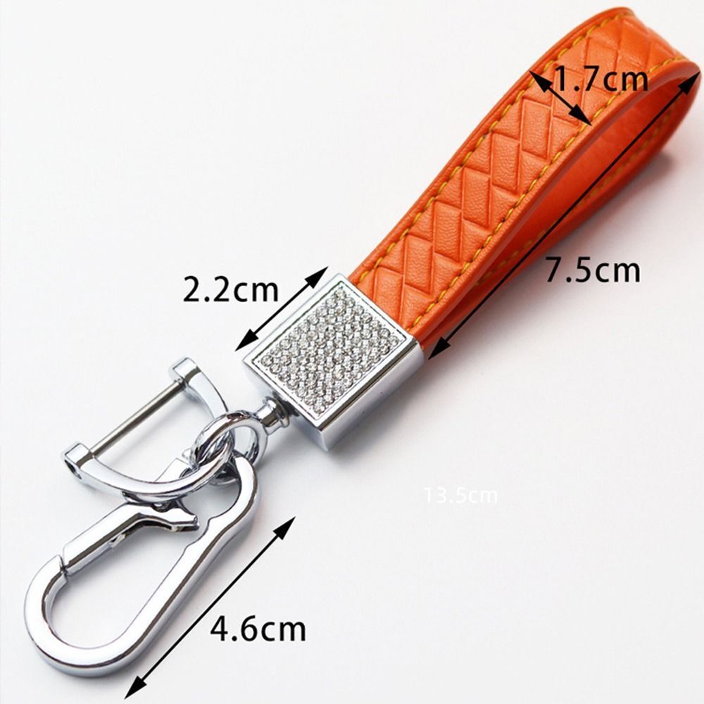 Jewelry Key Ring PU Car Key Ring Chain Holder - Fashion Diamond Car Keychain - Delicate Leather