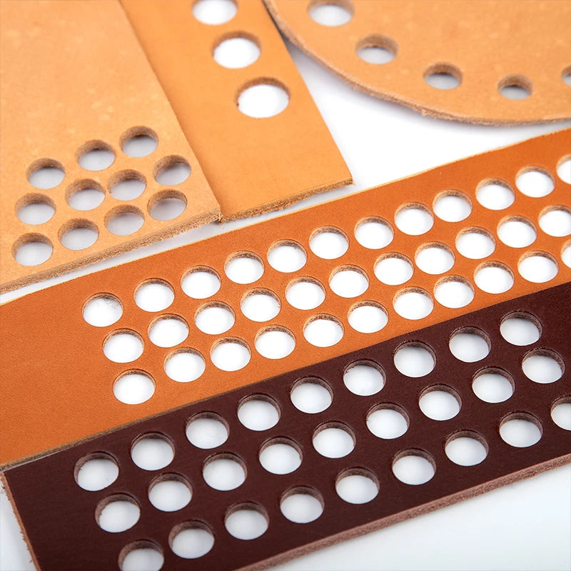 5-15 Pcs Kit Hollow Punch Set - Round Hole Punch Tool for Leather Craft, Fabric, Plastics, Gasket Belt - Delicate Leather