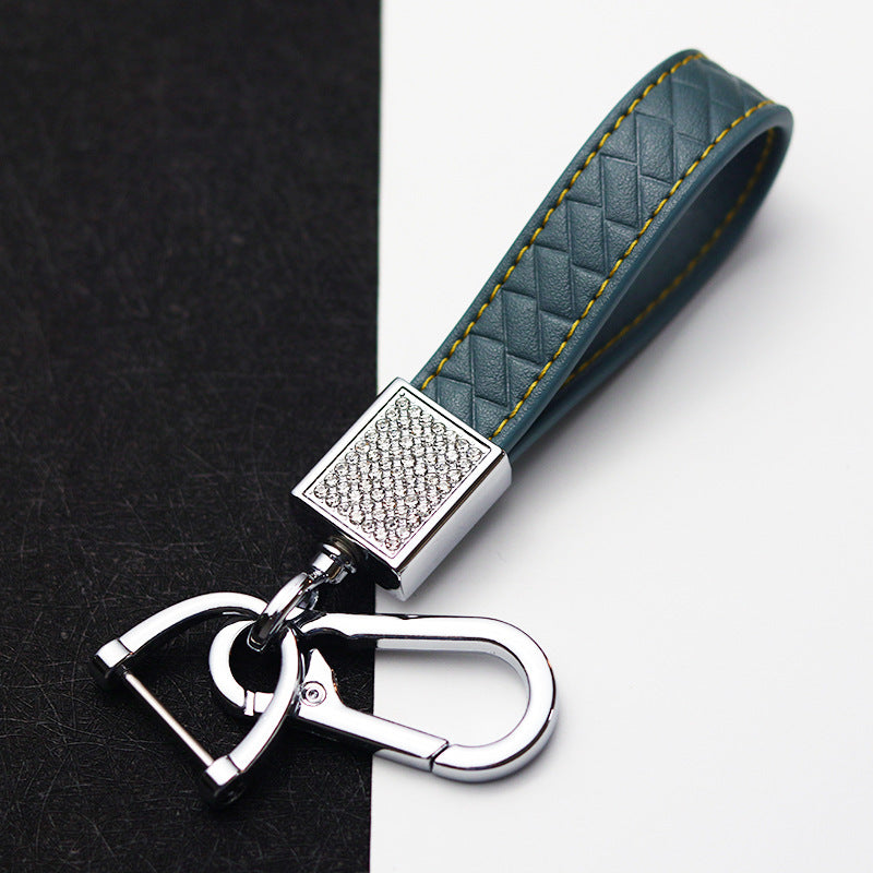 Jewelry Key Ring PU Car Key Ring Chain Holder - Fashion Diamond Car Keychain - Delicate Leather