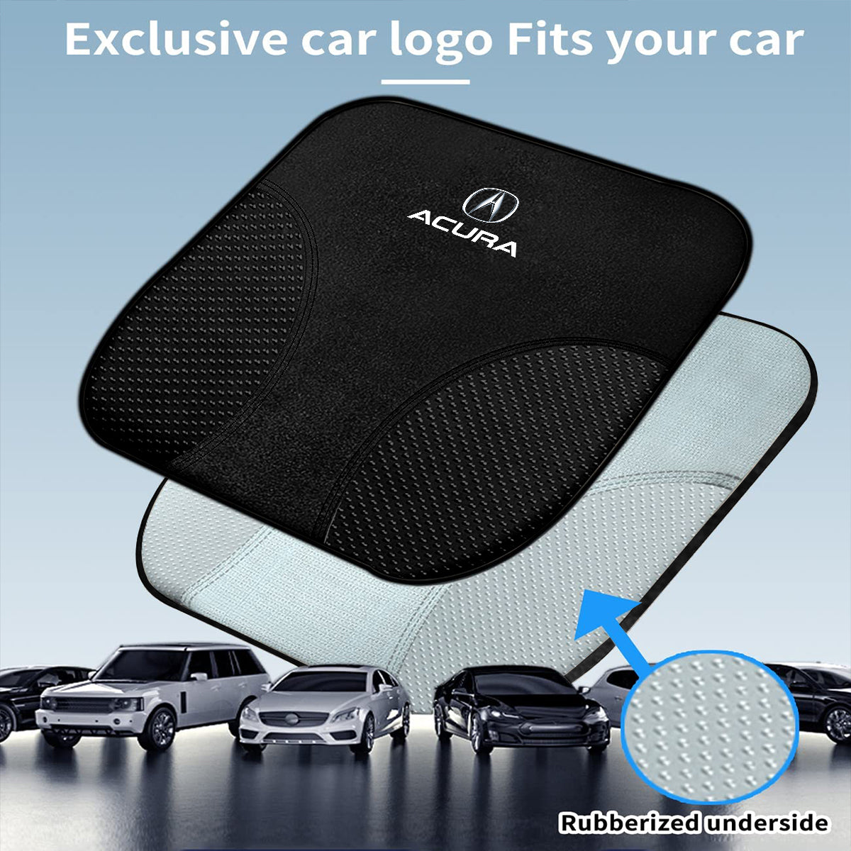 Custom Car Seat Cushion, Custom For Cars, Car Memory Foam Seat Cushion, Heightening Seat Cushion, Seat Cushion for Car and Office Chair - Delicate Leather