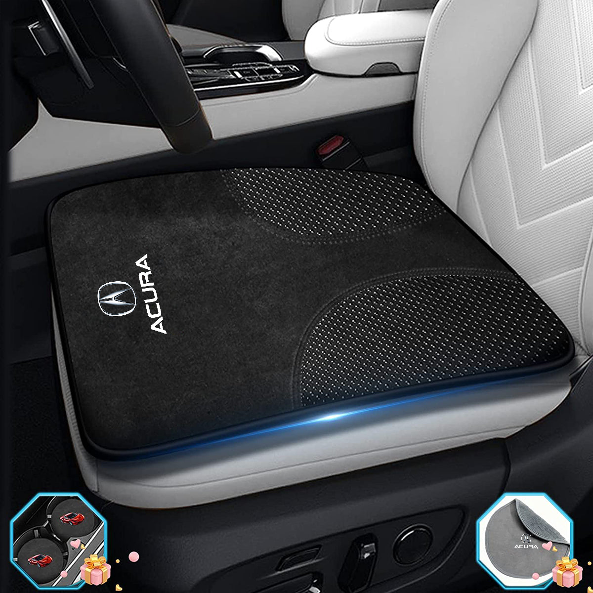 Custom Car Seat Cushion, Custom For Cars, Car Memory Foam Seat Cushion, Heightening Seat Cushion, Seat Cushion for Car and Office Chair - Delicate Leather