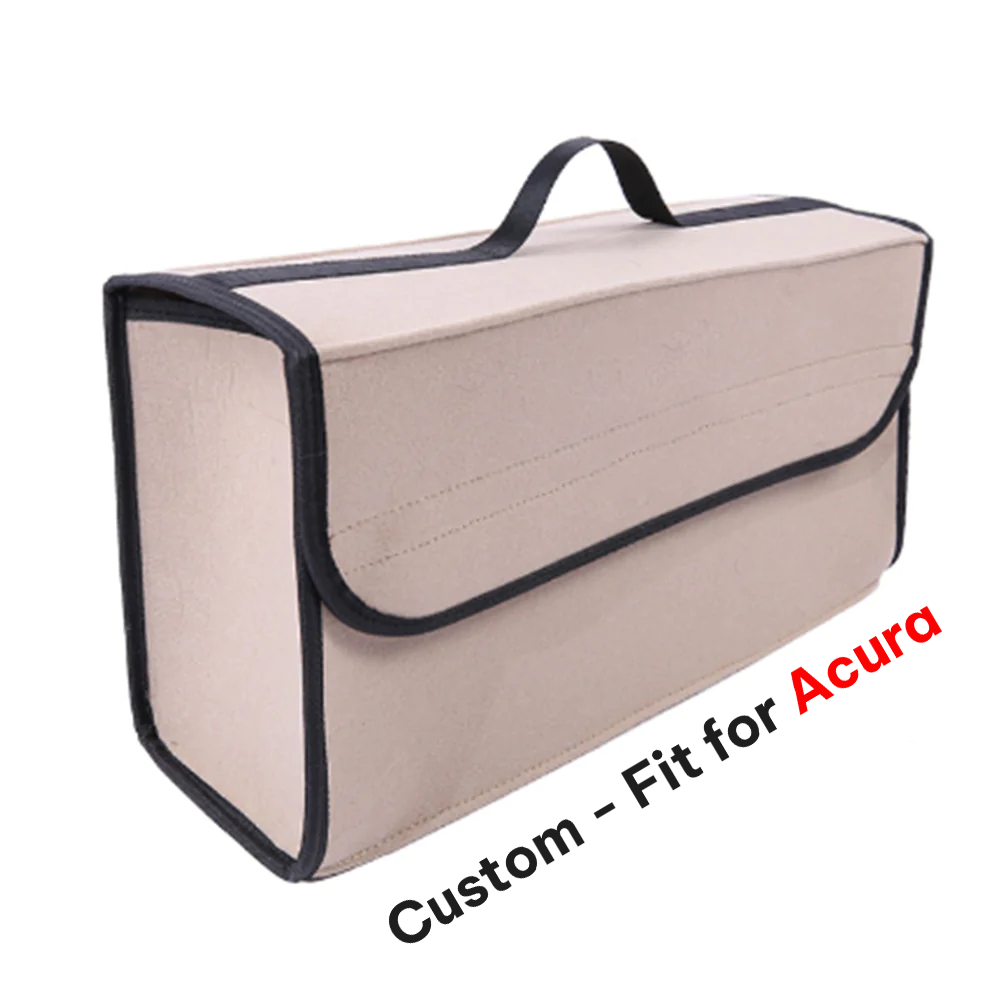 Soft Felt Car Bag Organizer, Custom-Fit For Acura, Folding Car Storage Box Non Slip Fireproof Car Trunk Organizer DLAC236 - Delicate Leather