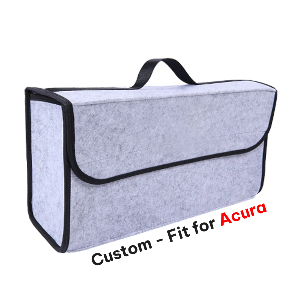 Soft Felt Car Bag Organizer, Custom-Fit For Acura, Folding Car Storage Box Non Slip Fireproof Car Trunk Organizer DLAC236 - Delicate Leather