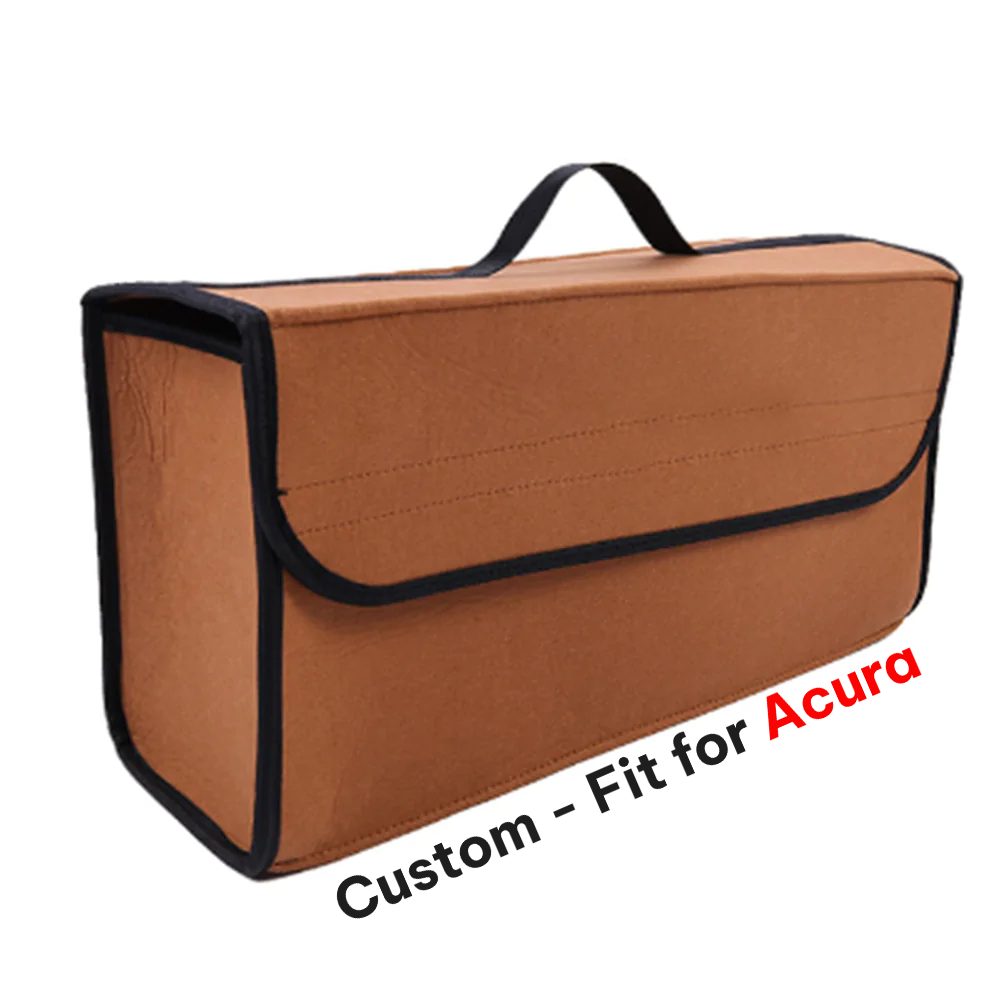 Soft Felt Car Bag Organizer, Custom-Fit For Acura, Folding Car Storage Box Non Slip Fireproof Car Trunk Organizer DLAC236 - Delicate Leather