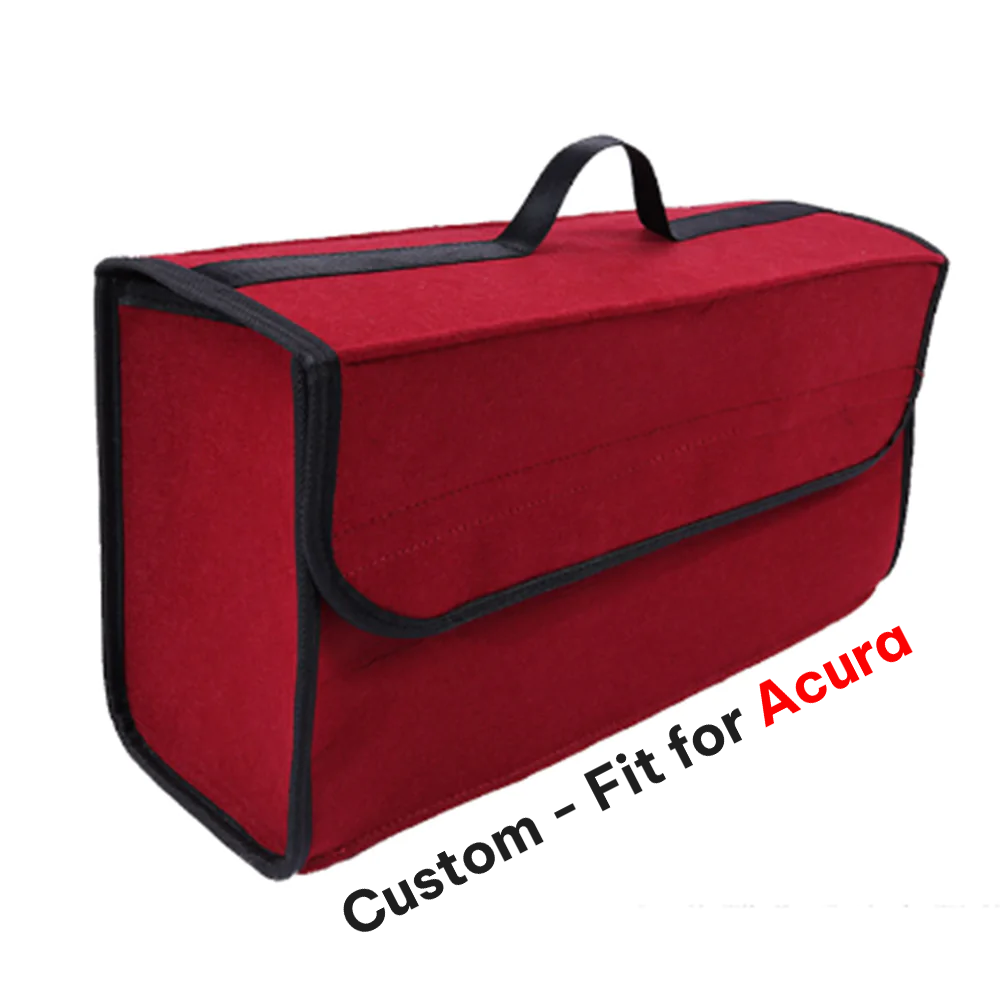 Soft Felt Car Bag Organizer, Custom-Fit For Acura, Folding Car Storage Box Non Slip Fireproof Car Trunk Organizer DLAC236 - Delicate Leather