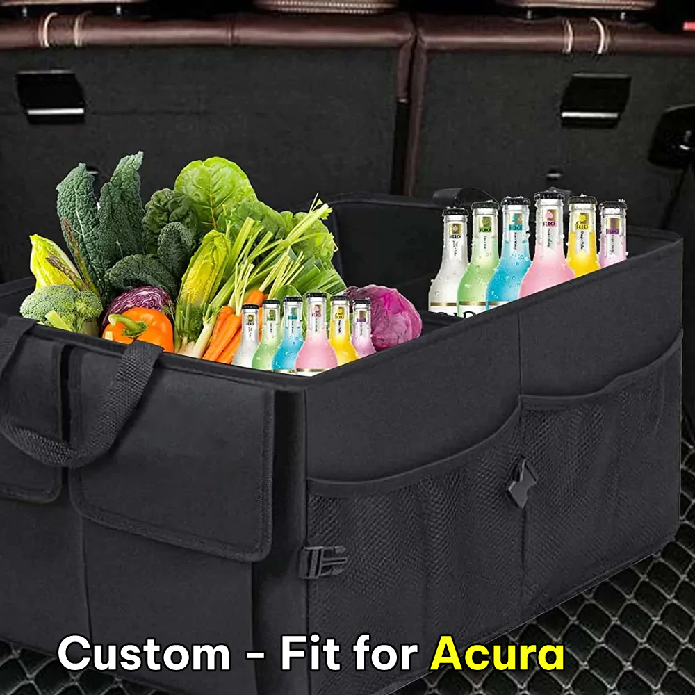 Car Trunk Organizer, Custom-Fit For Car, Foldable Car Trunk Storage Box, Storage Bag, Waterproof, Dust-proof, Stain-Resistant, Car Accessories DLAC229 - Delicate Leather