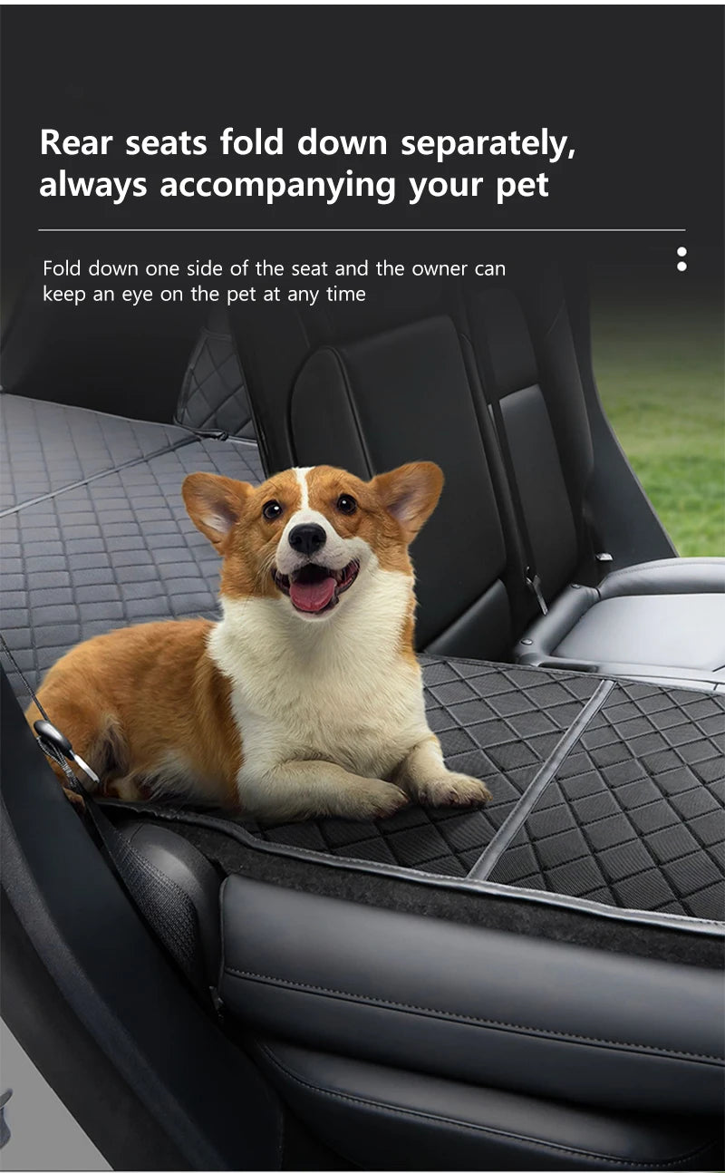 Car Trunk Mats Pet Pad - Dog Rear Trunk Protection Pad Cover, Cargo Liners, Waterproof Tray Mats (2017 to 2024) - Delicate Leather