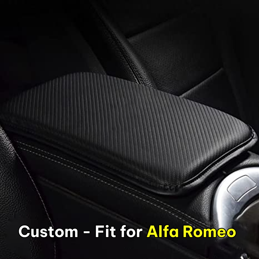 Center Console Pad, Custom-Fit For Car, Carbon Fiber PU Leather Auto Armrest Cover Protector, Waterproof Car Armrest Seat Box Cover DLAR248