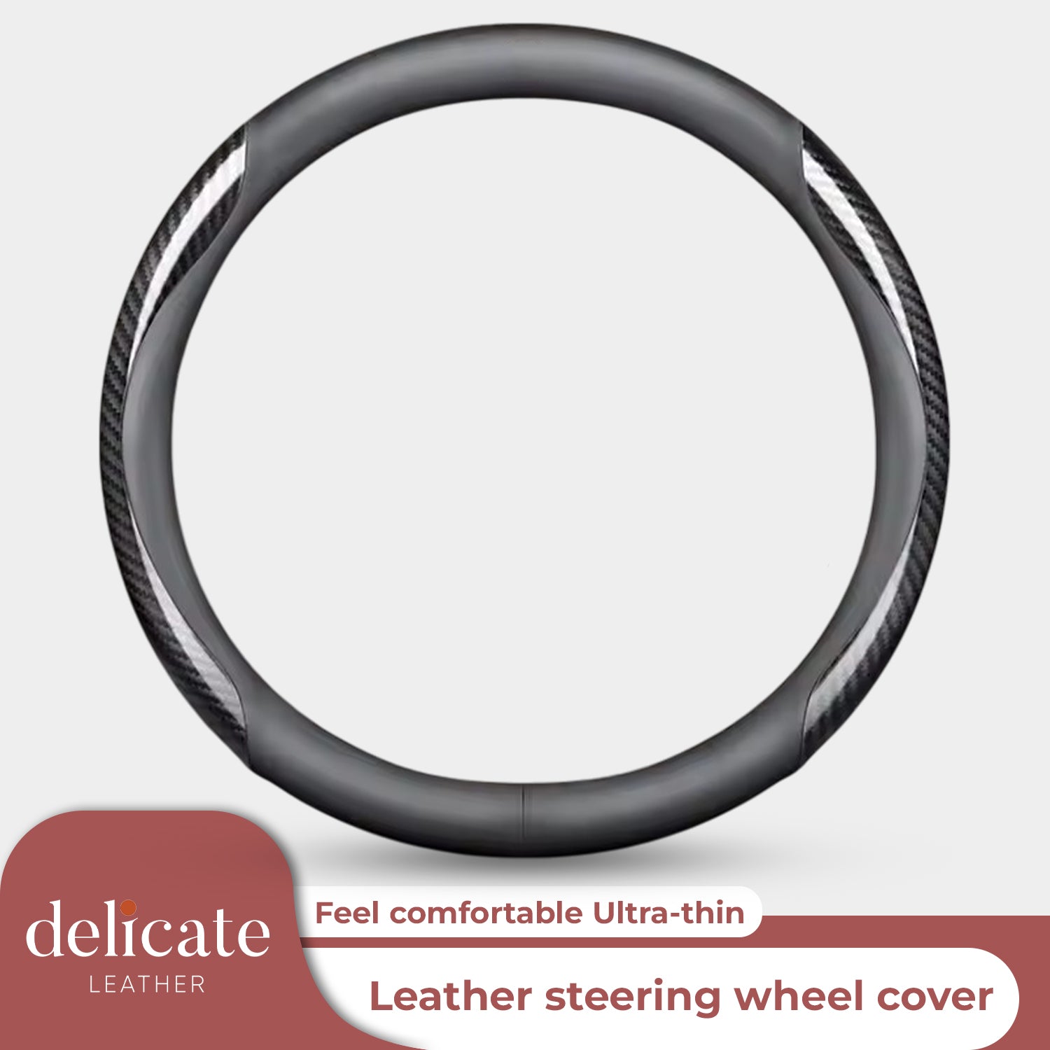 Car Steering Wheel Cover 2024 Update Version, Custom For Your Cars, Premium Leather Car Steering Wheel Cover with Logo, Car Accessories IN18991 - Delicate Leather