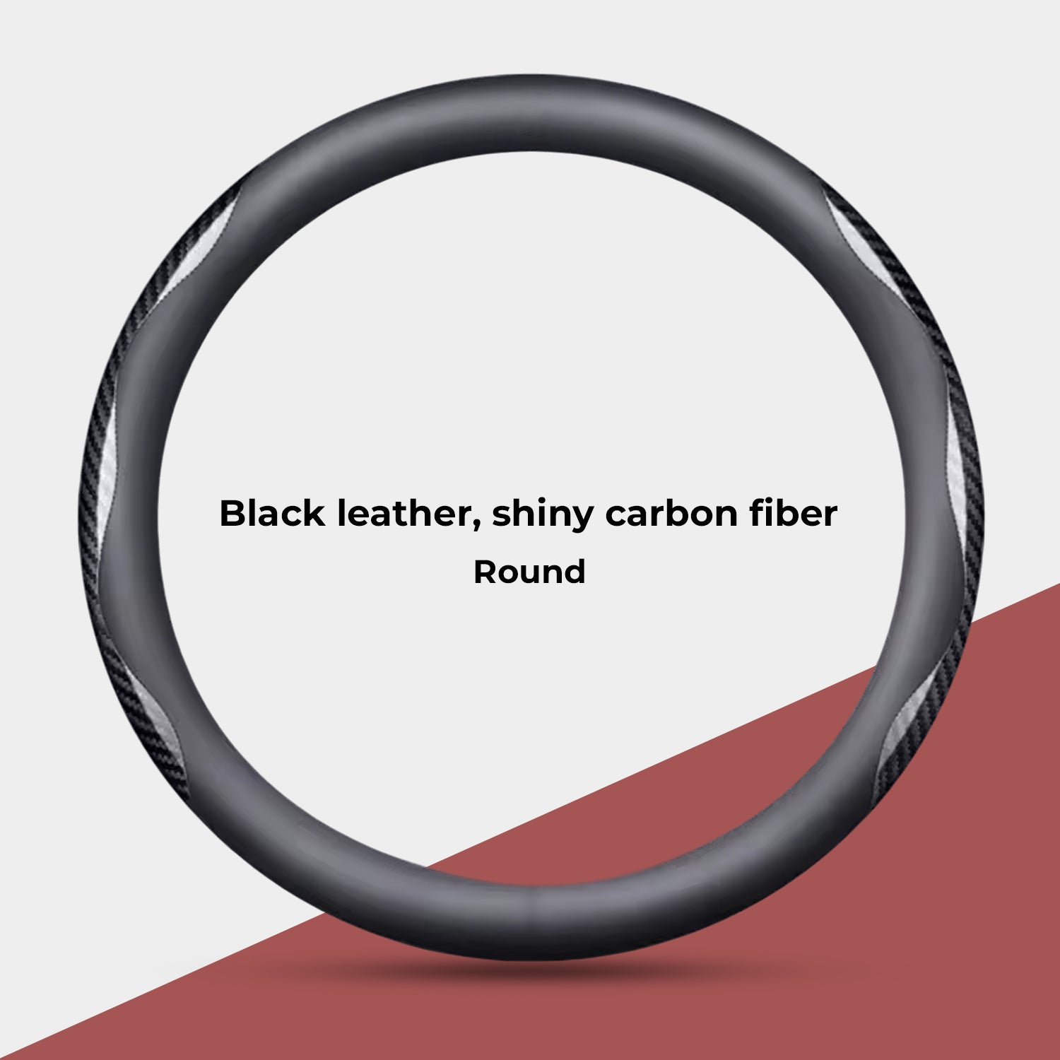 Car Steering Wheel Cover, Premium Anti-Slip Steering Wheel Cover – Carbon Fiber Leather, Interior Modification for All Car Accessories