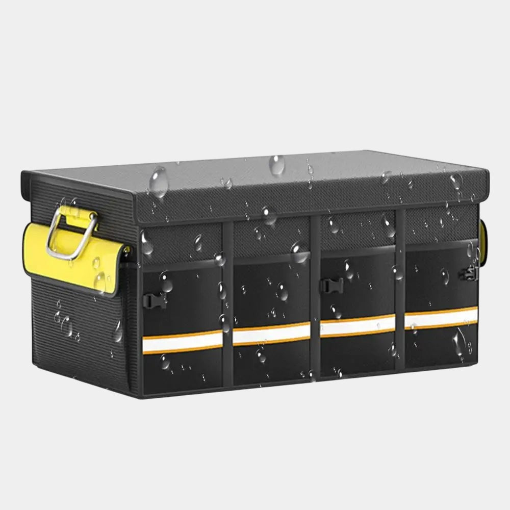 Trunk Organizers - Van Trunk Storage Box with Collapsible Heavy Duty Handle