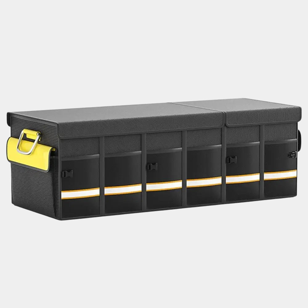 Trunk Organizers - Van Trunk Storage Box with Collapsible Heavy Duty Handle