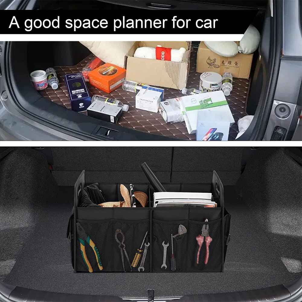 Car Trunk Organizer,Car Storage Organizer with 72L Large Capacity Waterproof Collapsible and 11 Pockets, Trunk Organizer for Car Suv/Jeep/Sedan