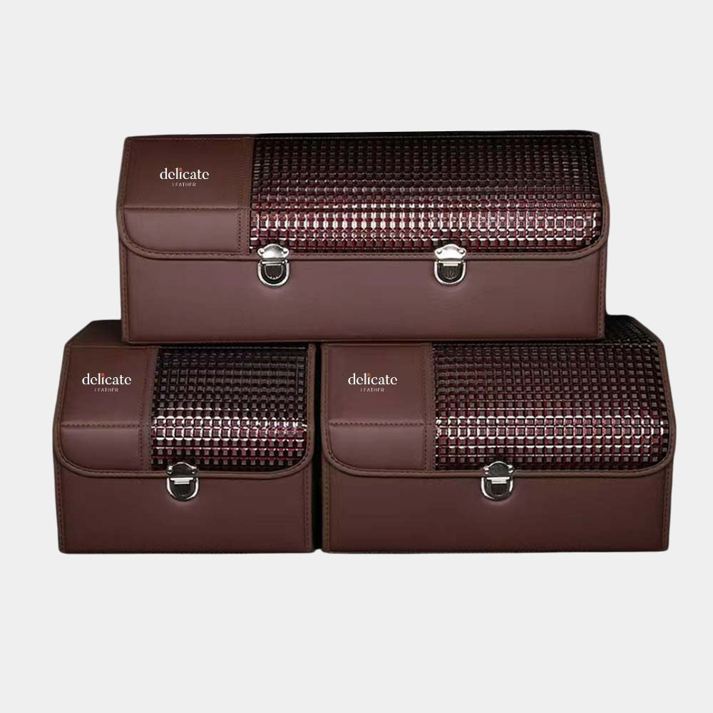 Organizer for Trunk Box Storage, Car Accessories Interior Vehicle Supplies Accessories for the Car - TBS - Delicate Leather