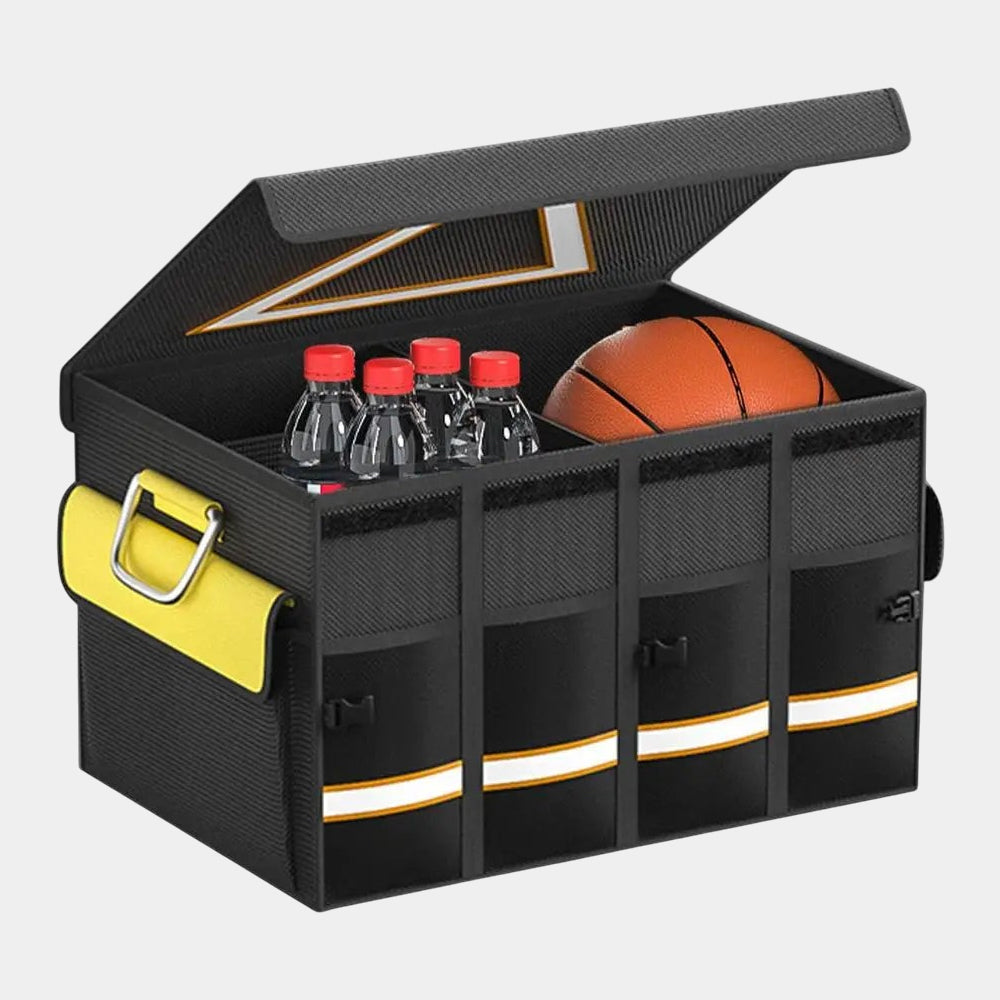 Trunk Organizers - Van Trunk Storage Box with Collapsible Heavy Duty Handle
