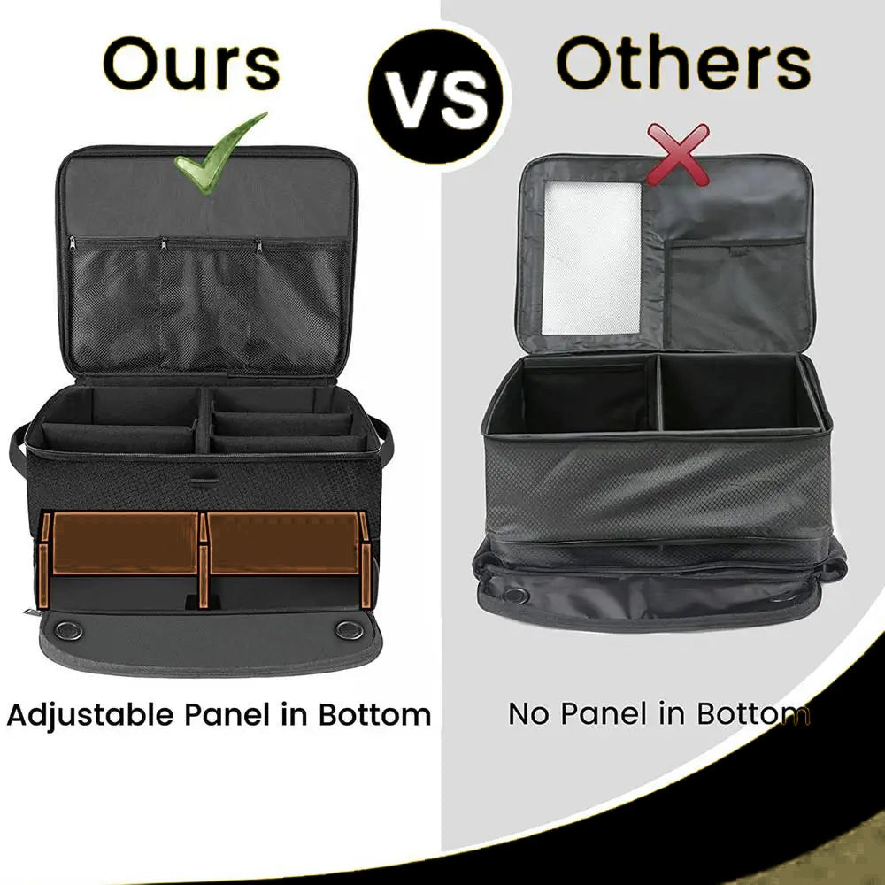2 Layer Golf Trunk Organizer, Waterproof Car Golf Locker for 2 Pair Shoes, Durable Golf Trunk Organizer for Clothes and Other Golf Accessories, Golf Gifts