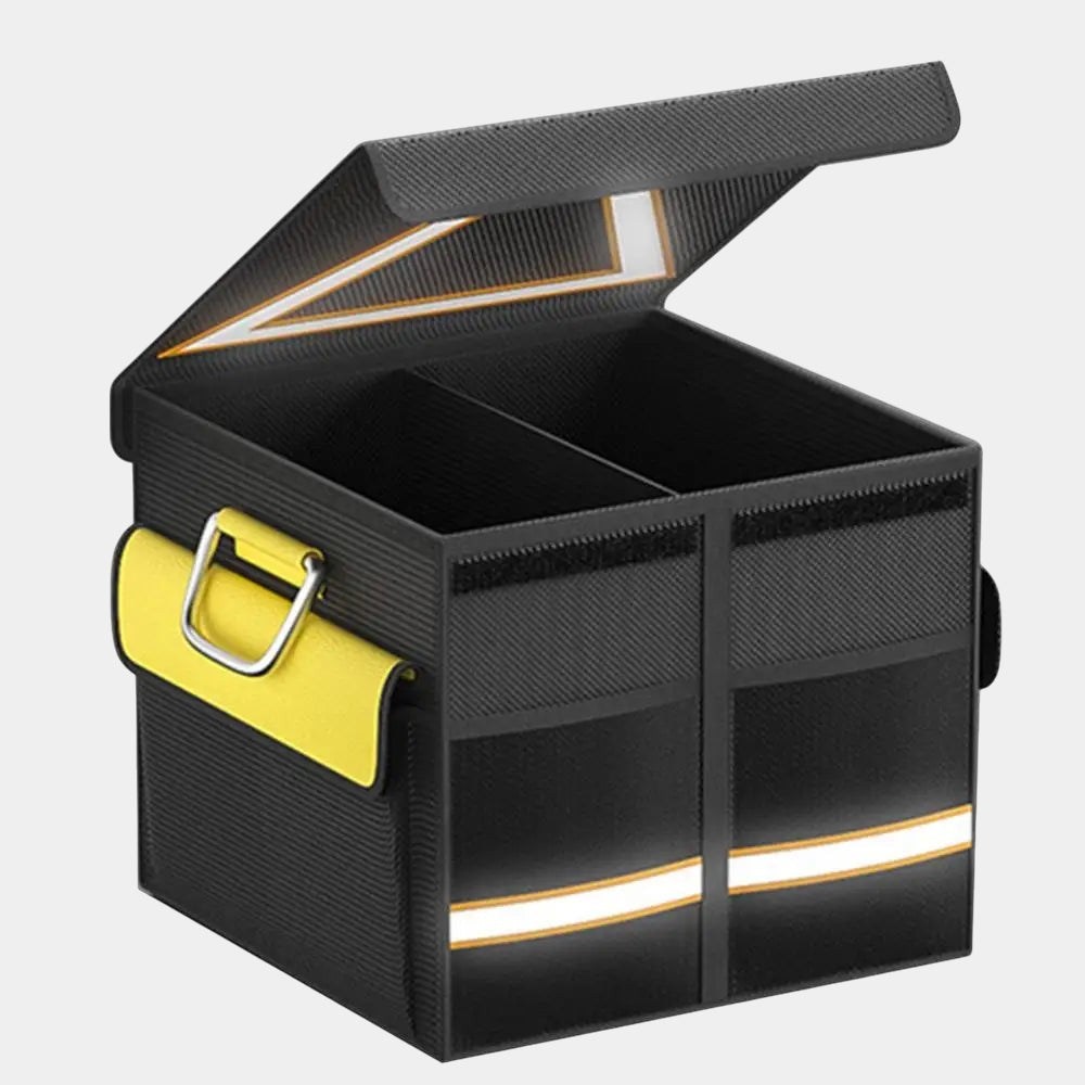 Trunk Organizers - Van Trunk Storage Box with Collapsible Heavy Duty Handle