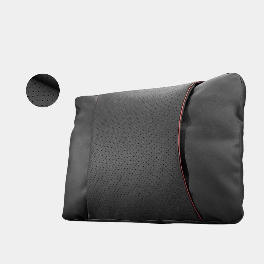 Nappa Leather Car Neck & Lumbar Support Pillow - Ergonomic Headrest and Waist Cushion for Volvo XC Series - Delicate Leather