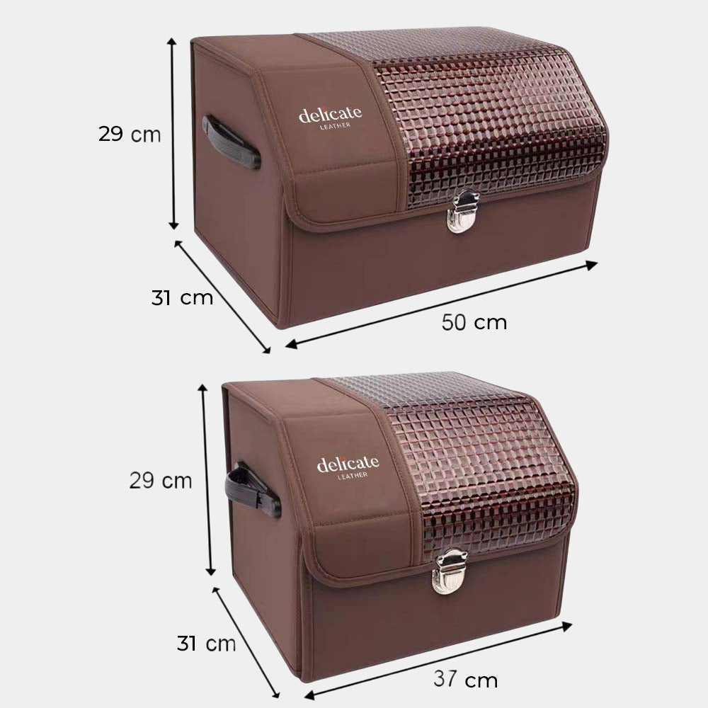 Delicate Leather Organizer for Trunk Box Storage, Car Accessories Interior Vehicle Supplies Accessories for the Car - Delicate Leather