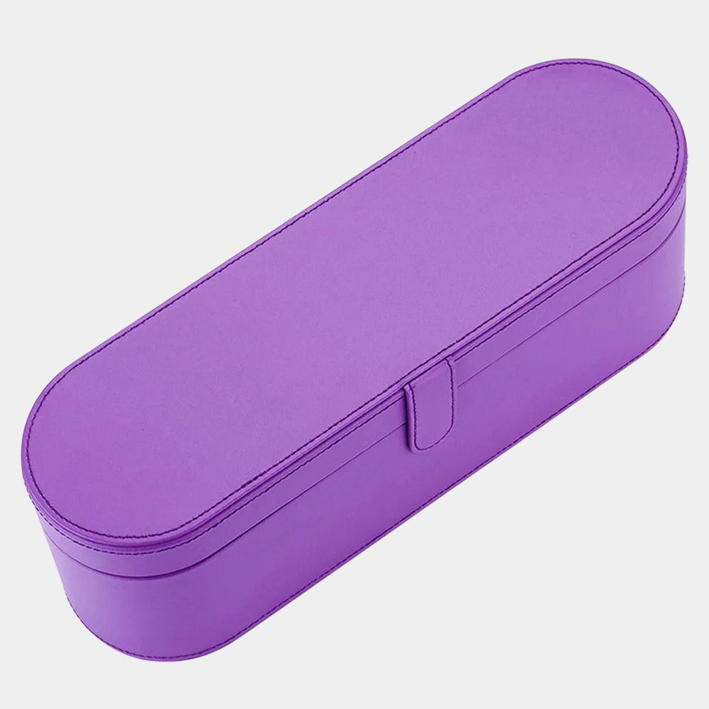 Portable PU Leather Hair Dryer Case – Hard Box Anti-Scratch Cover Pouch for Dyson Supersonic Home Storage - Delicate Leather