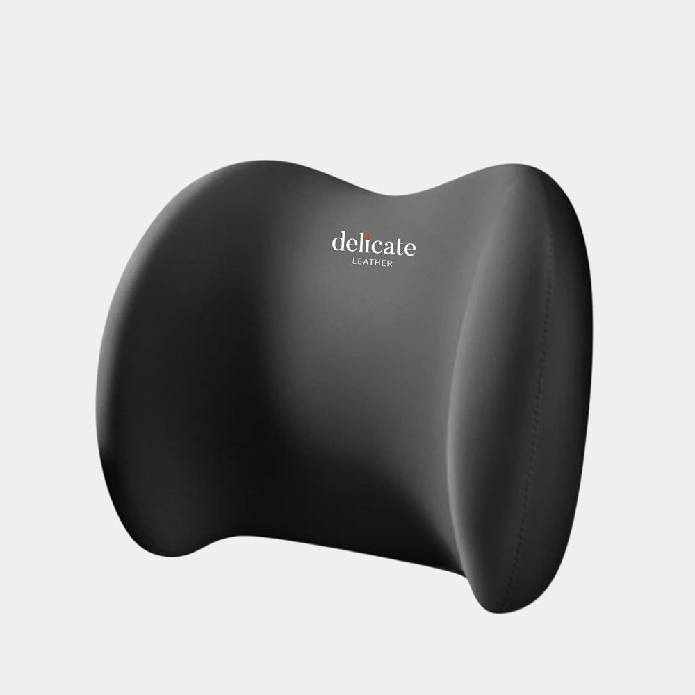 Delicate Leather Neck Pillow, Memory Foam Cervical Car Seat Headrest Neck Rest Cushion for Driving Seat Auto Head Rest Neck Support - Delicate Leather