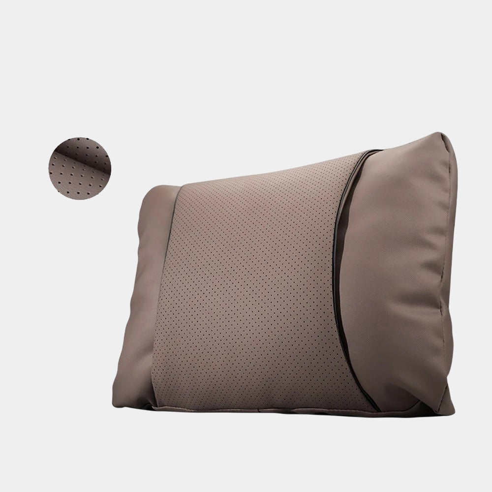 Nappa Leather Car Neck & Lumbar Support Pillow - Ergonomic Headrest and Waist Cushion for Volvo XC Series - Delicate Leather