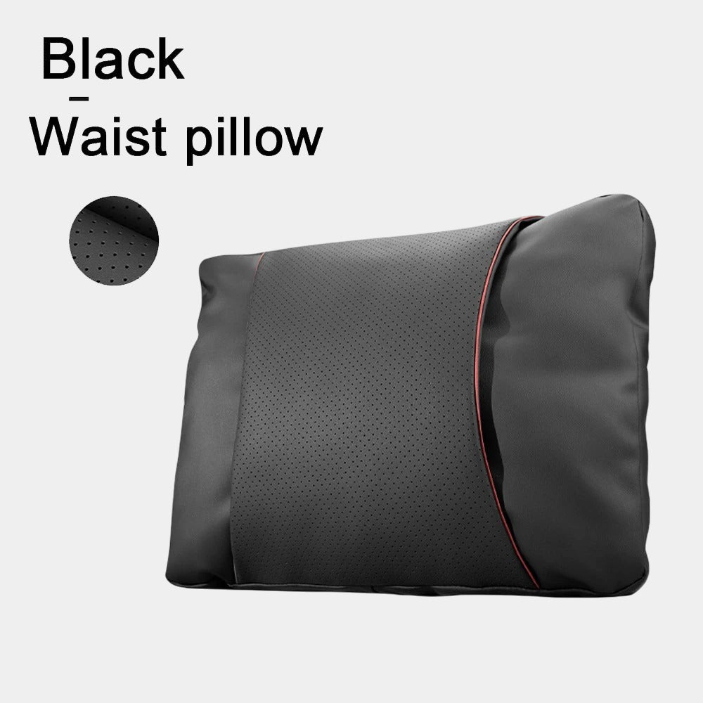 Luxury Nappa Leather Car Neck Pillow – Ergonomic Headrest Support for Car