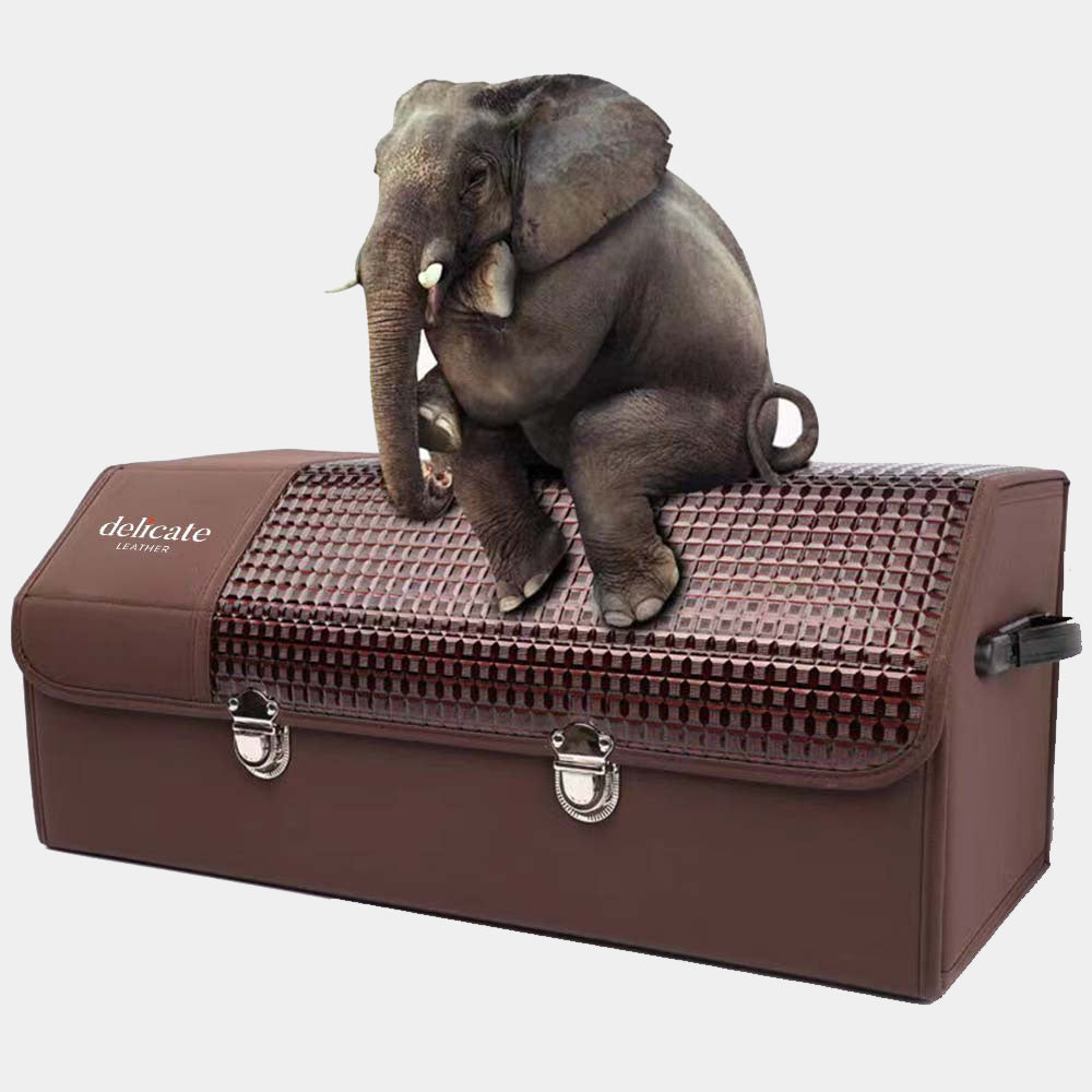 Delicate Leather Organizer for Trunk Box Storage, Car Accessories Interior Vehicle Supplies Accessories for the Car - Delicate Leather