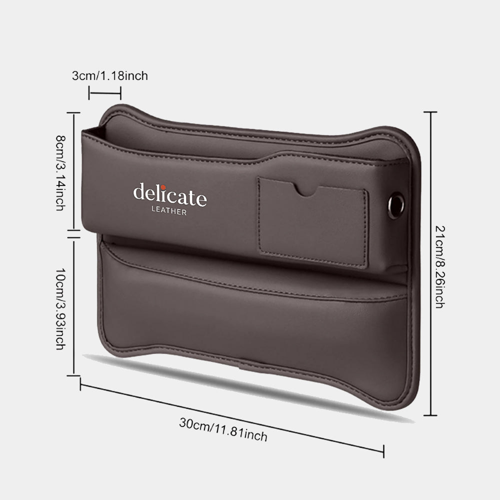 Car Seat Gap Filler Organizer, Custom For Your Cars, Multifunctional PU Leather Console Side Pocket Organizer for Cellphones, Cards, Wallets, Keys