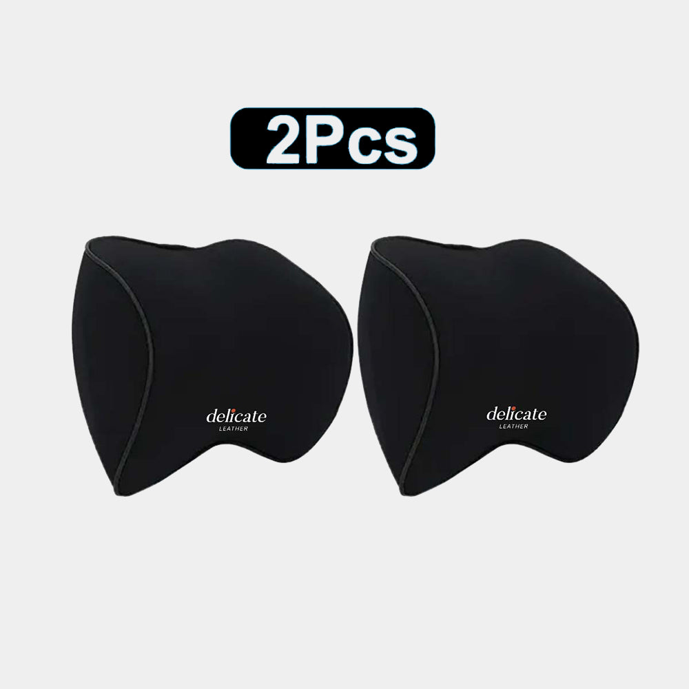 Delicate Leather Neck Pillow, Fit with all car, Car Seat Headrest Neck Rest Cushion for Driving Seat Auto Head Rest Neck Support