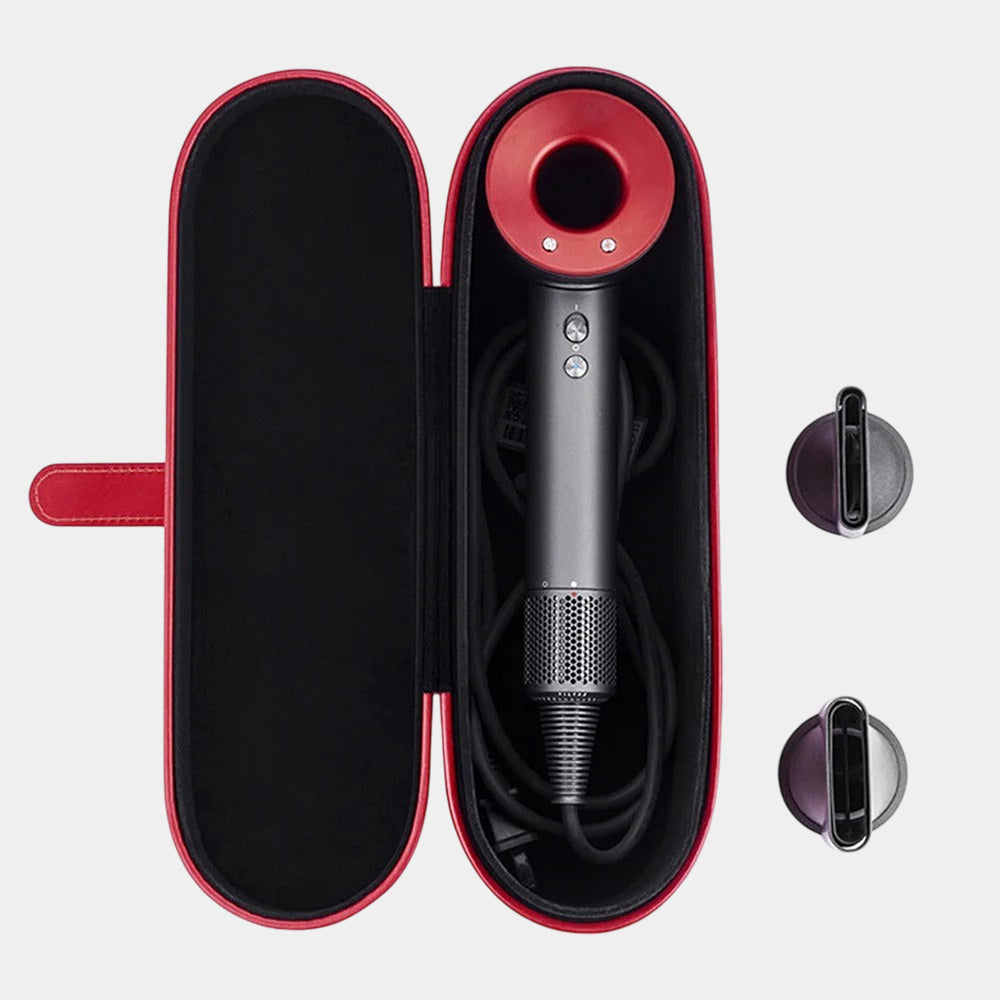 Portable PU Leather Hair Dryer Case – Hard Box Anti-Scratch Cover Pouch for Dyson Supersonic Home Storage - Delicate Leather