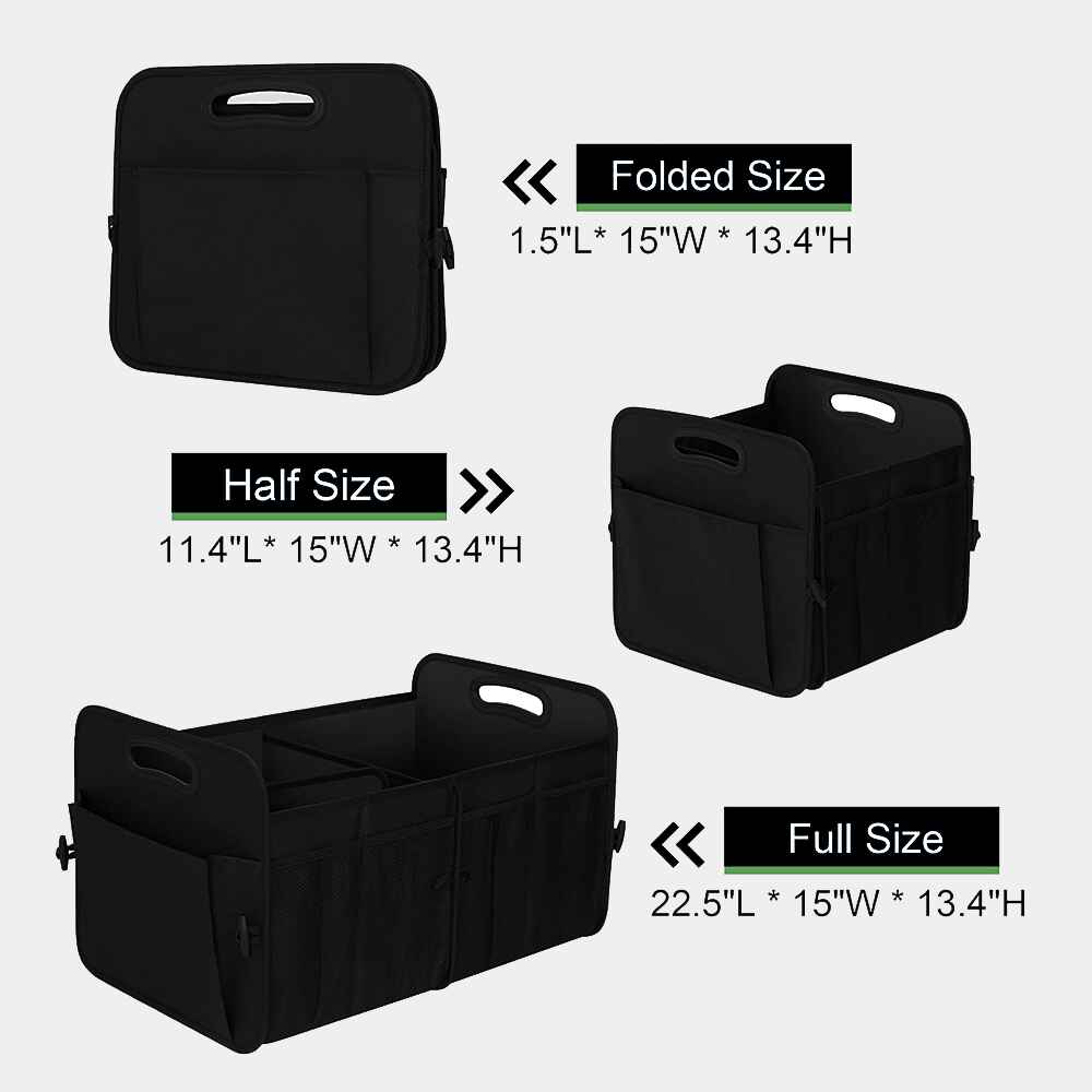 Car Trunk Organizer,Car Storage Organizer with 72L Large Capacity Waterproof Collapsible and 11 Pockets, Trunk Organizer for Car Suv/Jeep/Sedan