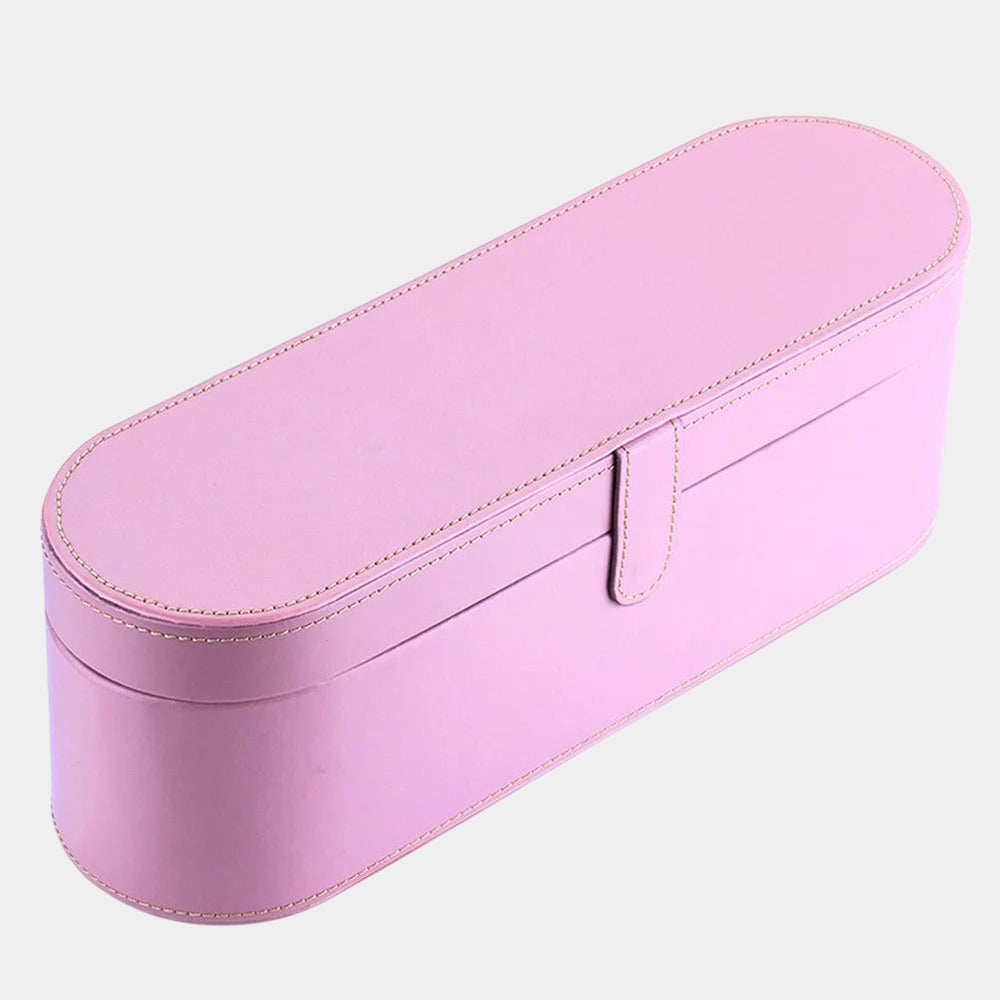 Portable PU Leather Hair Dryer Case – Hard Box Anti-Scratch Cover Pouch for Dyson Supersonic Home Storage - Delicate Leather