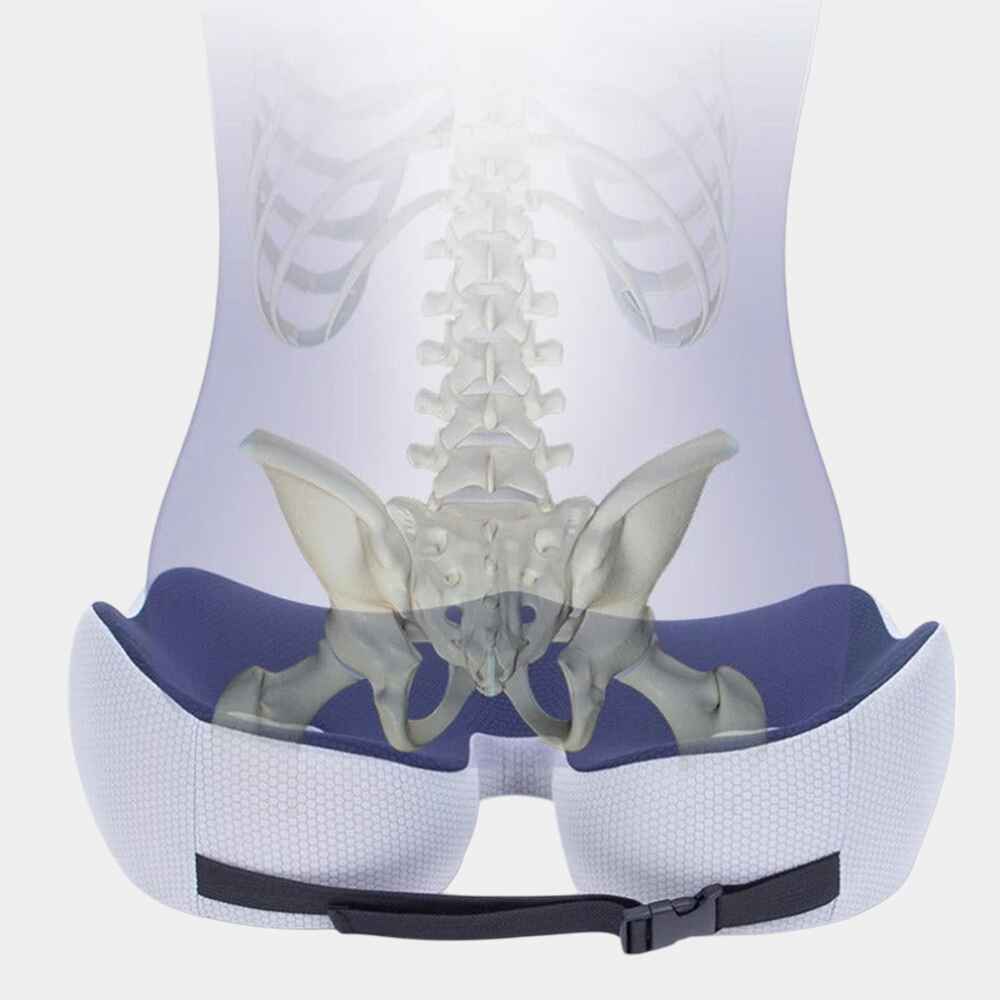 Memory Foam Sit Bone Cushion – Ergonomic Support for Long Sitting - Delicate Leather