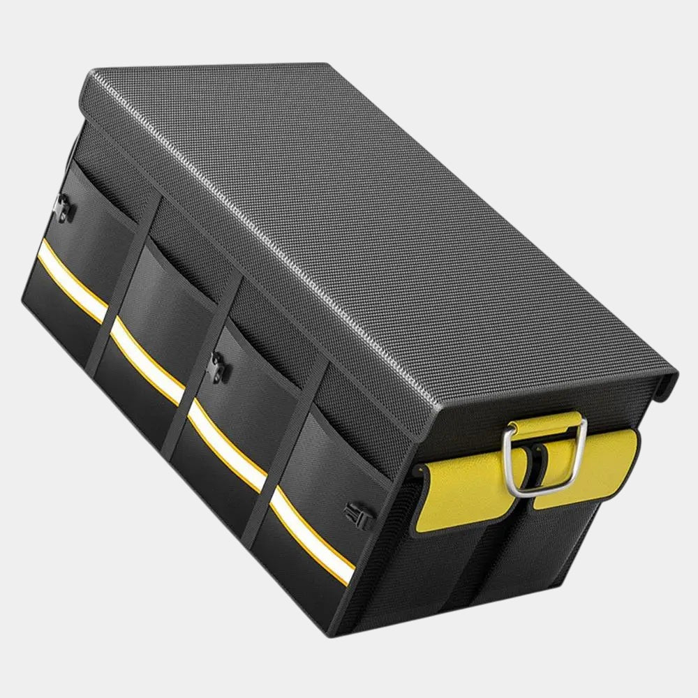 Trunk Organizers - Van Trunk Storage Box with Collapsible Heavy Duty Handle