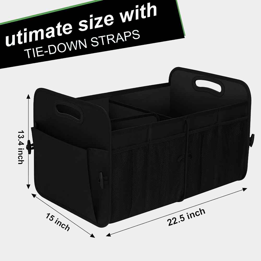 Car Trunk Organizer,Car Storage Organizer with 72L Large Capacity Waterproof Collapsible and 11 Pockets, Trunk Organizer for Car Suv/Jeep/Sedan