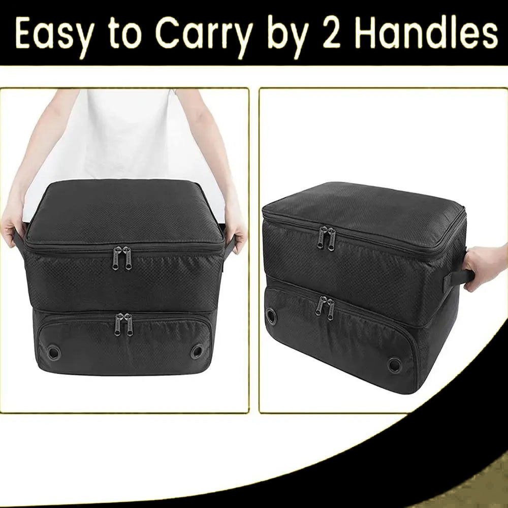 2 Layer Golf Trunk Organizer, Waterproof Car Golf Locker for 2 Pair Shoes, Durable Golf Trunk Organizer for Clothes and Other Golf Accessories, Golf Gifts