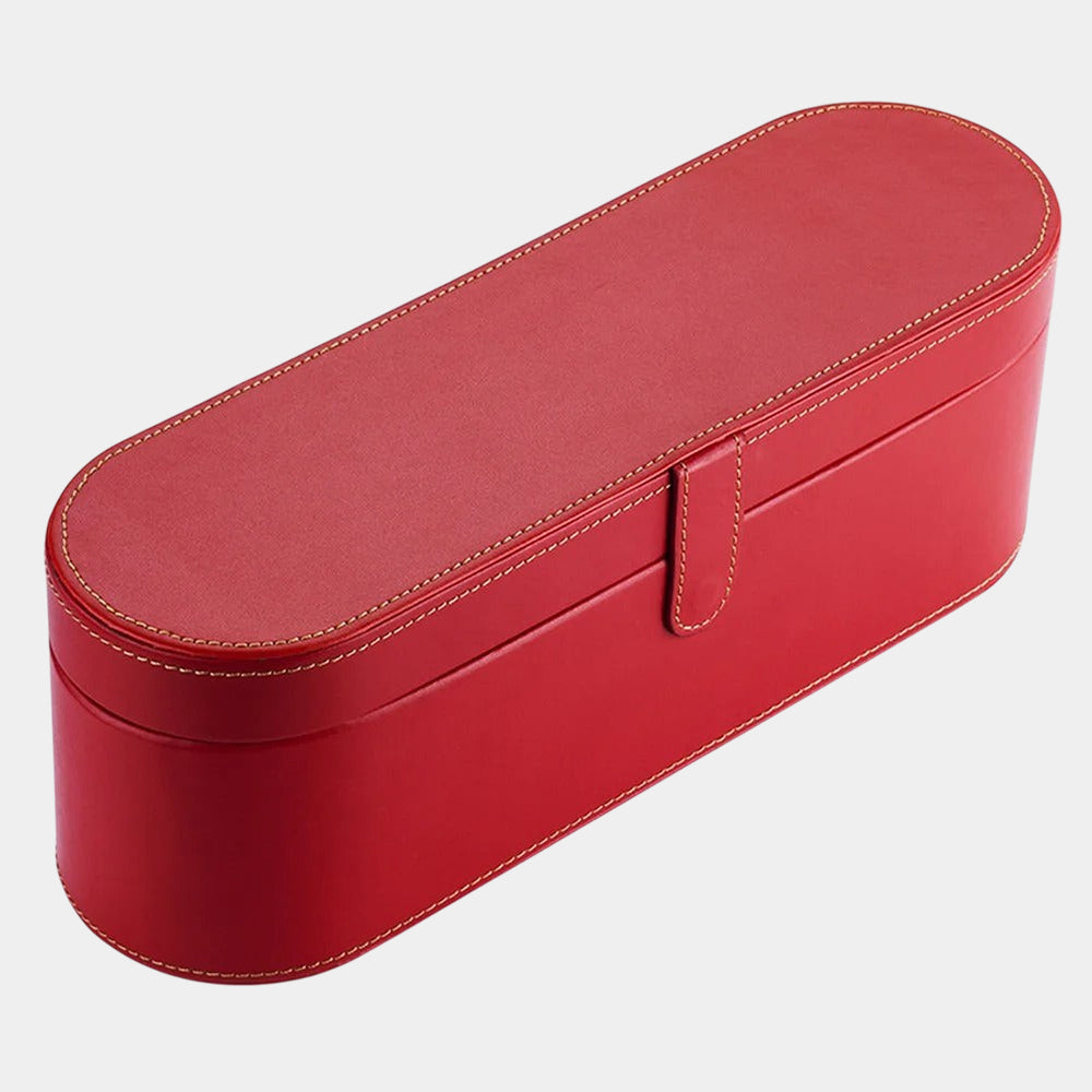 Portable PU Leather Hair Dryer Case – Hard Box Anti-Scratch Cover Pouch for Dyson Supersonic Home Storage - Delicate Leather