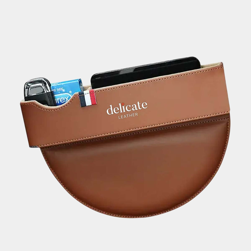 Car Seat Gap Filler Organizer, Custom Fit For Your Cars, Multifunctional PU Leather Console Side Pocket Organizer for Cellphones, Cards, Wallets, Keys