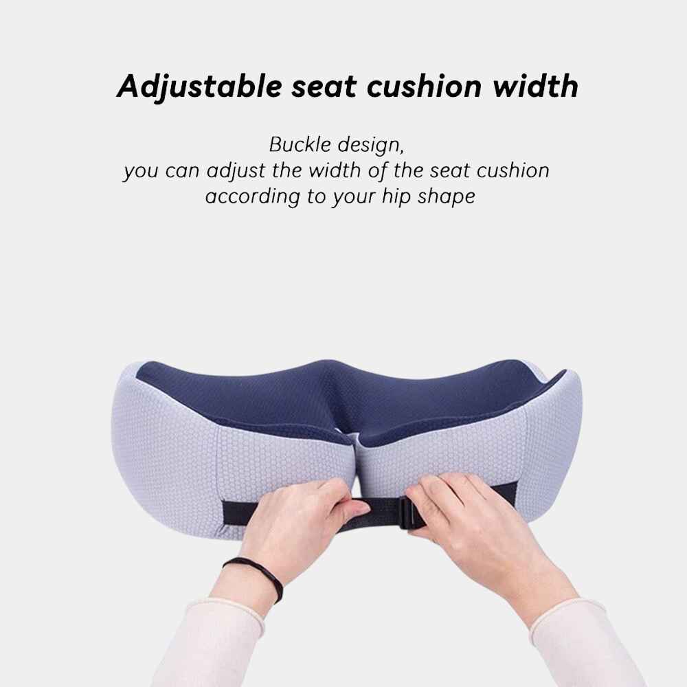 Memory Foam Sit Bone Cushion – Ergonomic Support for Long Sitting - Delicate Leather