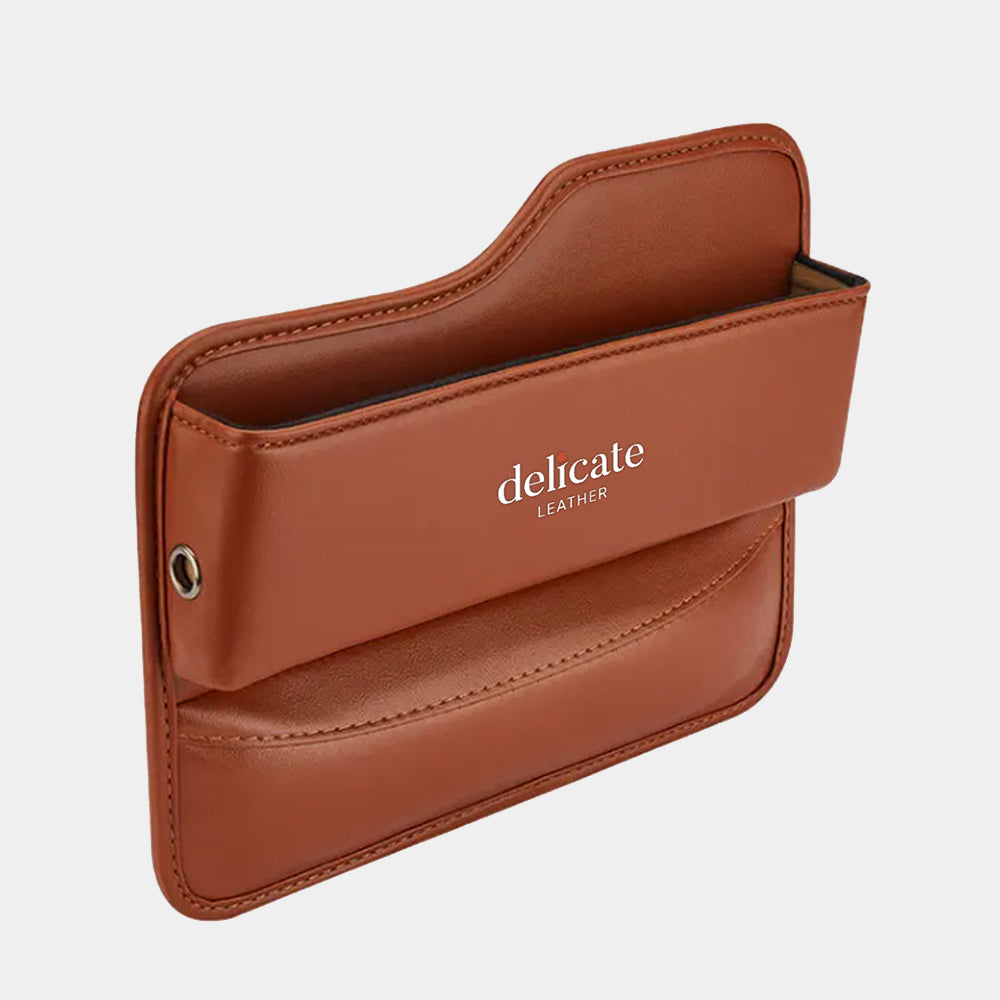 Car Seat Gap Filler Organizer, Custom For Your Cars, Multifunctional PU Leather Console Side Pocket Organizer for Cellphones, Cards, Wallets, Keys