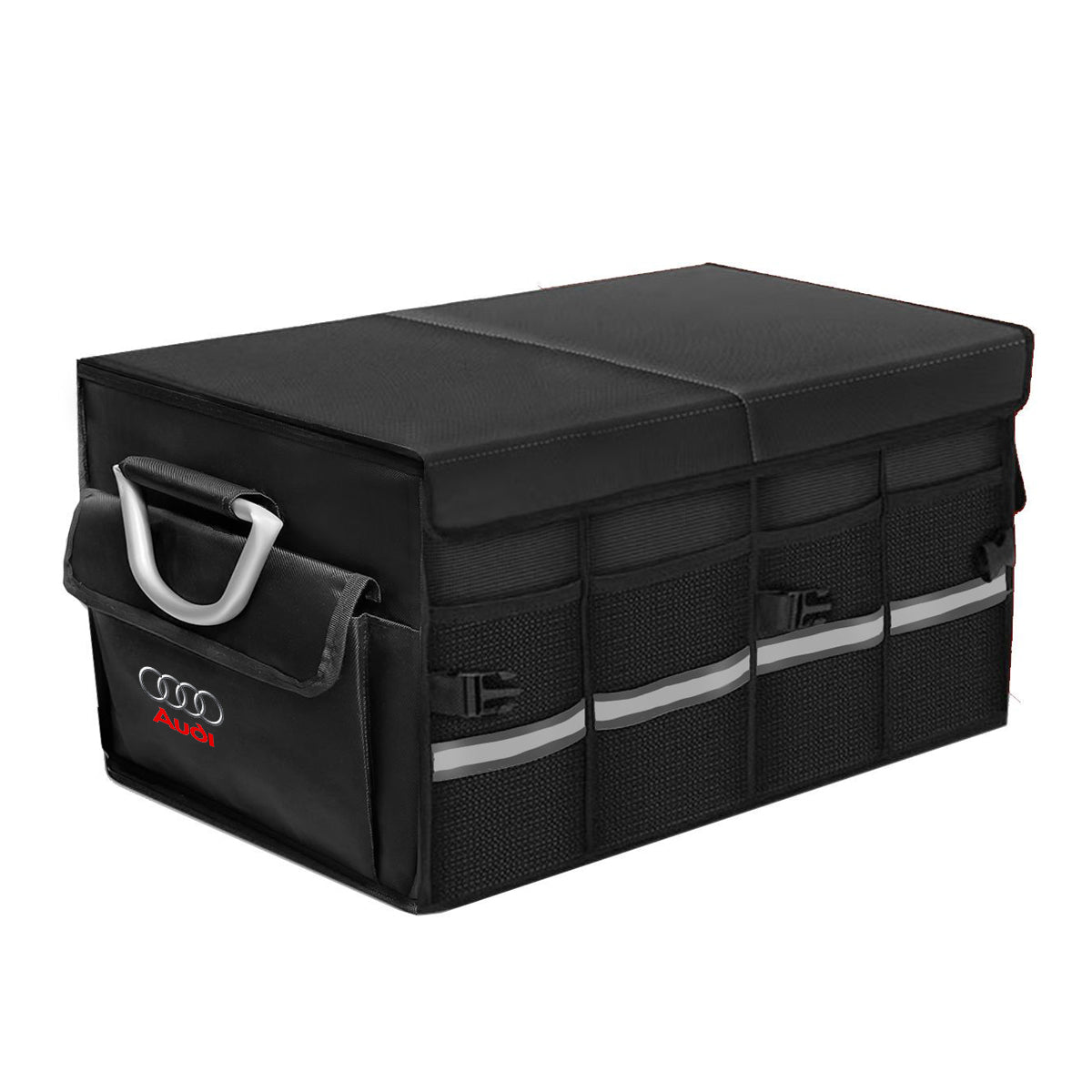 Big Trunk Organizer, Cargo Organizer SUV Trunk Storage Waterproof Collapsible Durable Multi Compartments VE12994