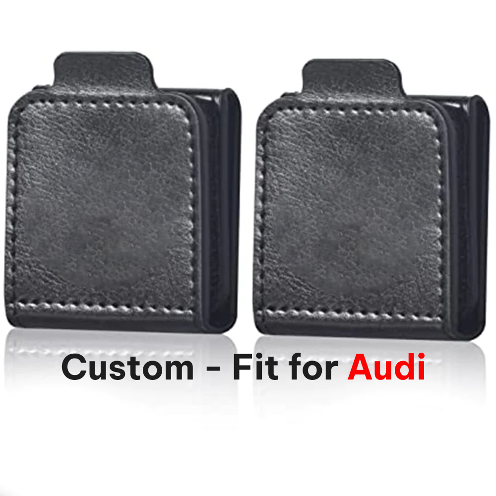Seatbelt Adjuster, Custom-Fit For Audi, Seat Belt Clip For Adults, Universal Comfort Shoulder Neck Strap Positioner Locking Clip Protector, Set of 2 DLRA246 - Delicate Leather