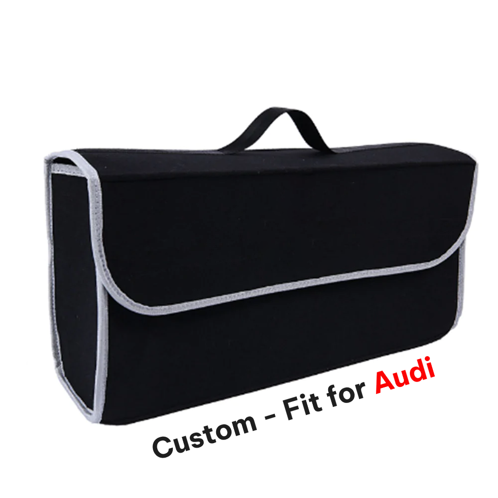 Soft Felt Car Bag Organizer, Custom-Fit For Audi, Folding Car Storage Box Non Slip Fireproof Car Trunk Organizer DLRA236 - Delicate Leather