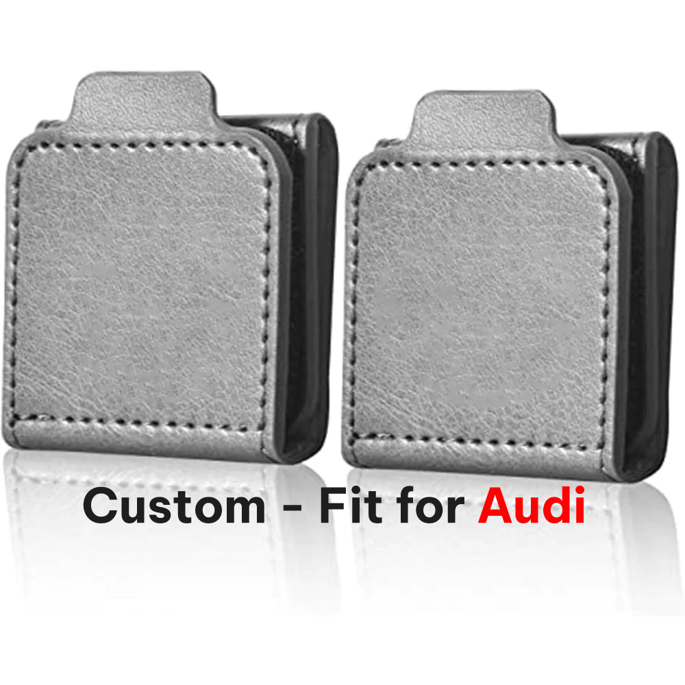 Seatbelt Adjuster, Custom-Fit For Audi, Seat Belt Clip For Adults, Universal Comfort Shoulder Neck Strap Positioner Locking Clip Protector, Set of 2 DLRA246 - Delicate Leather