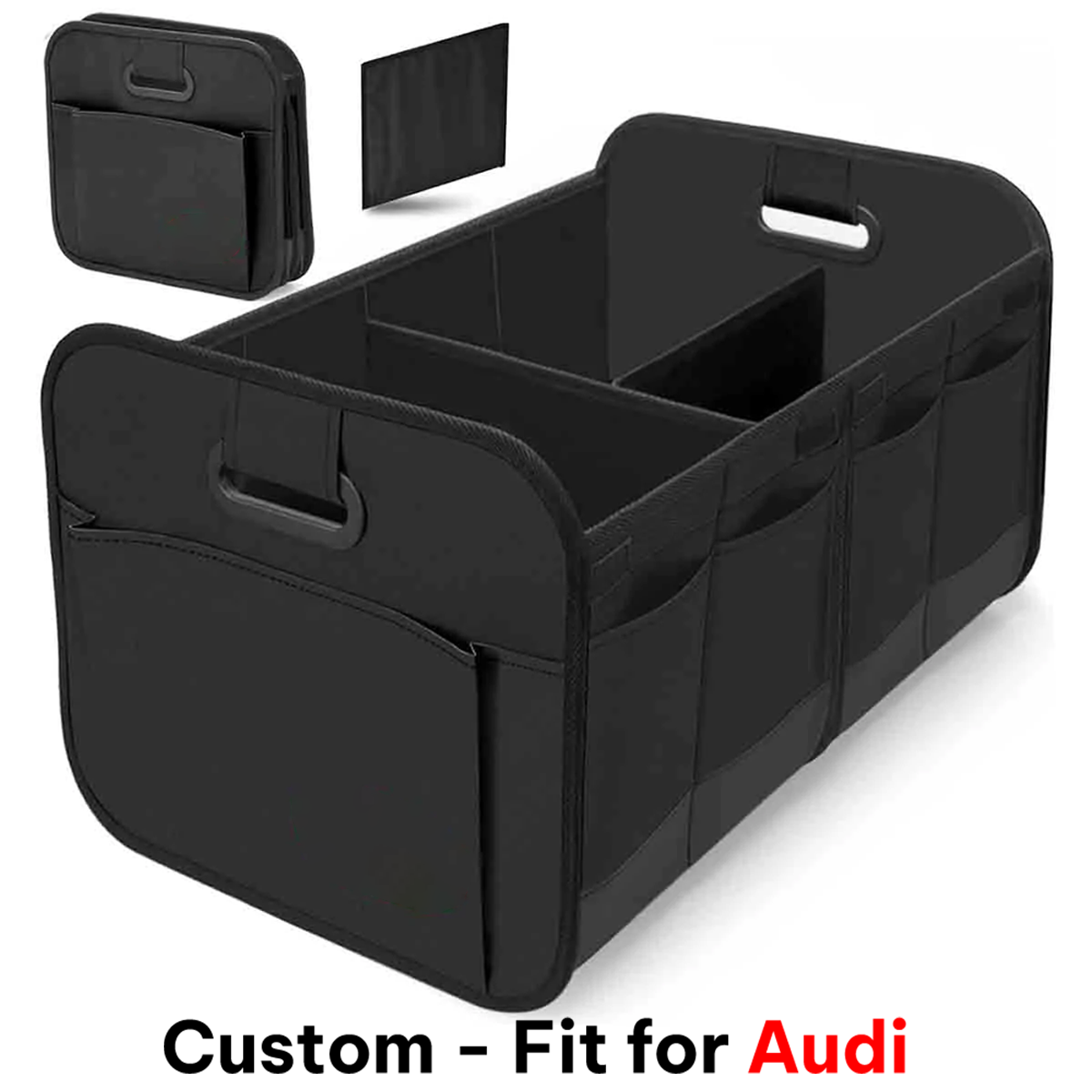 Car Trunk Organizer Storage, Custom-Fit For Car, Car Storage, Reinforced Handles, Collapsible Multi, Compartment Car Organizers, Foldable and Waterproof, 600D Oxford Polyester DLRA237 - Delicate Leather
